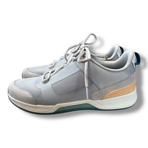 Vionic Fearless Grey Multicolor Leather Mesh Top Round Toe Lace Up Sneaker 10